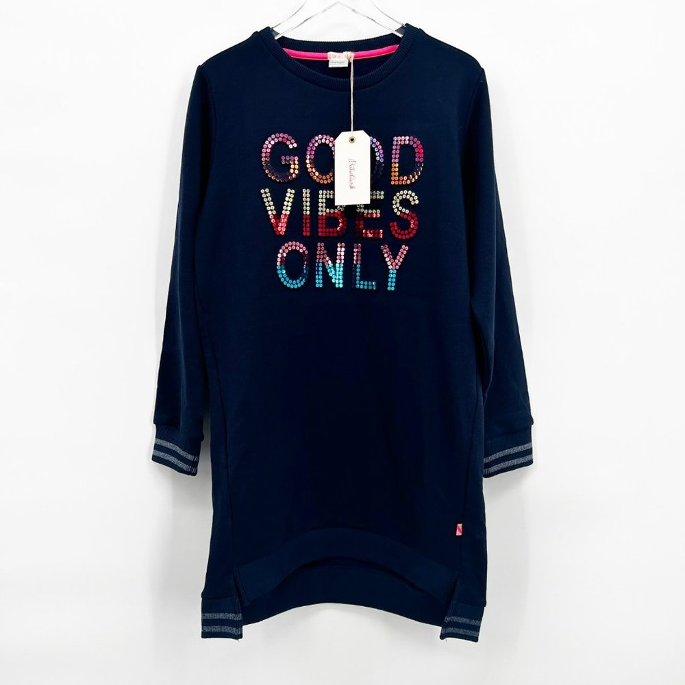 Bilieblush Girls Size 12 Navy Blue Sweatshirt Dress